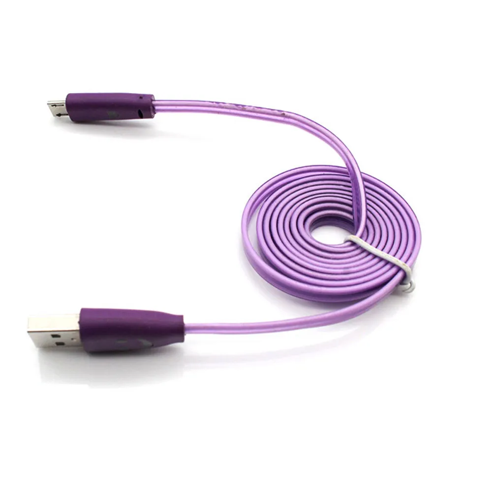Светящийся переливающийся градиентный светодиодный USB микро кабель зарядное