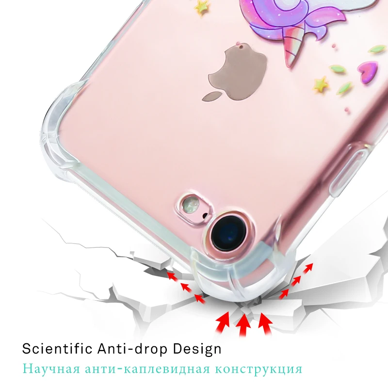 Caseriver противоударный чехол для iPhone 6 S 7 8 Plus X силиконовый из ТПУ с изображением