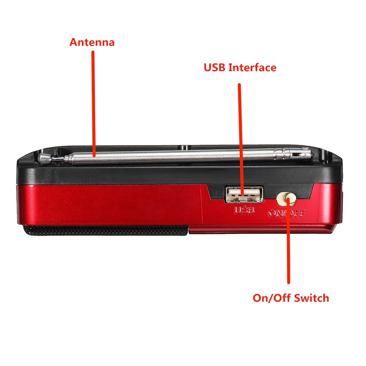 KINCO 3 Вт портативный TFT радио Музыкальный динамик Поддержка FM MP3 USB зарядное устройство 18650 батарея