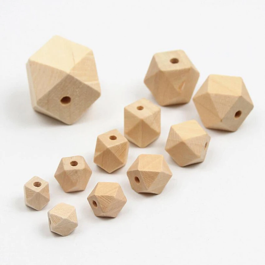 

Wood Beads 10mm 12mm 14mm 16mm 20mm Natural Unfinished Geometric Wood Spacer Beads Jewelry DIY Wooden Necklace Accessories