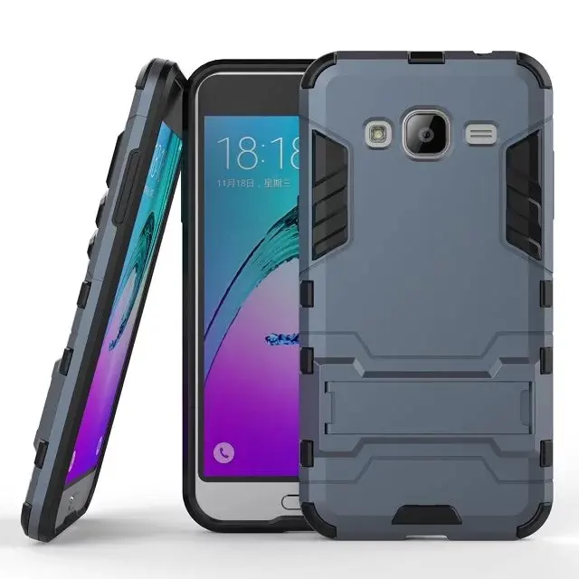 Чехол книжка для samsung Galaxy J3 2016 J320 J320F J320H Heavy Duty гибридный жесткий прочный резиновый