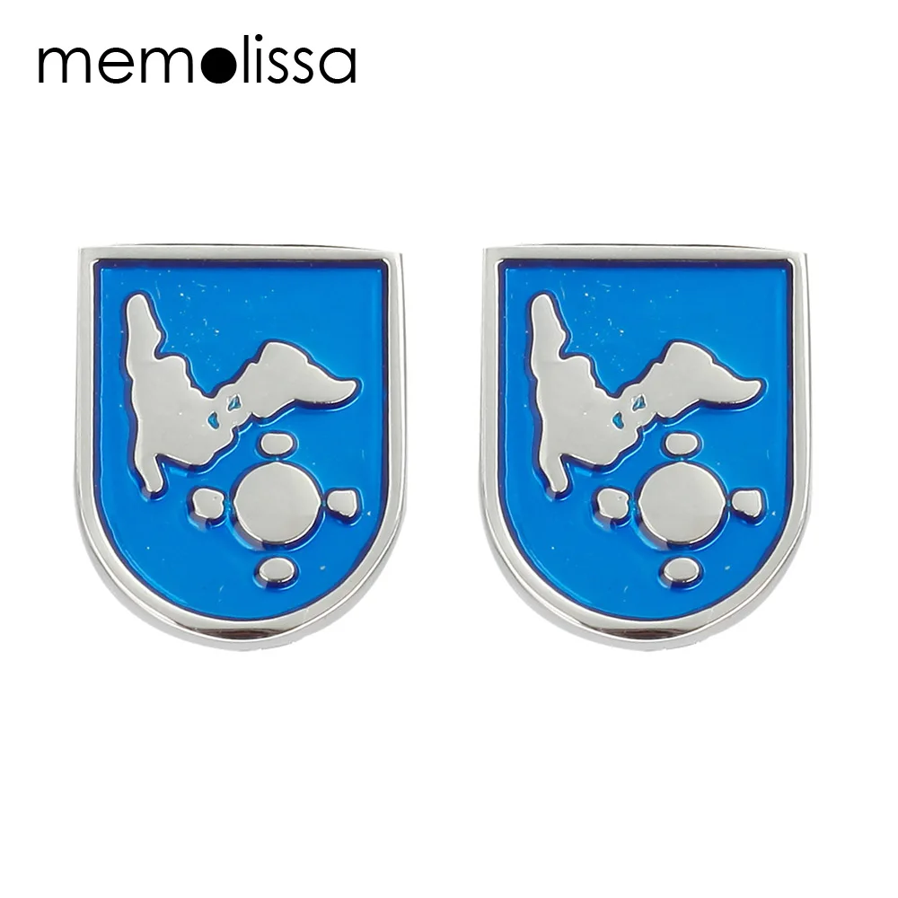 

Memolissa 3 Pairs Mens Blue Map Design Cufflinks Fashion Brand Cuff Botton High Quality Globe Earth Shape Cuff links