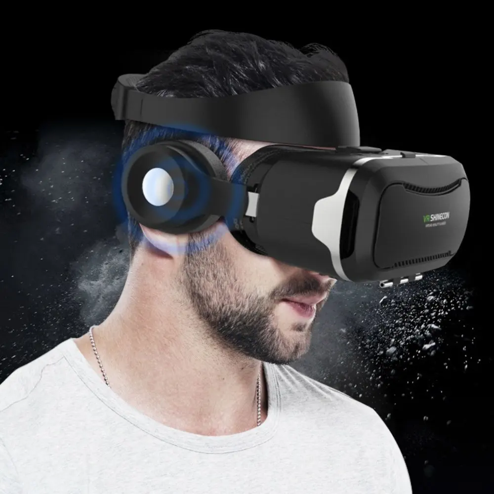 Shinecon VR 4,0 Pro виртуальной реальности очки для снаряжения картонные 3D очки vr шлем гарнитура для 4,7-6,0 дюймов смартфон+ геймпад