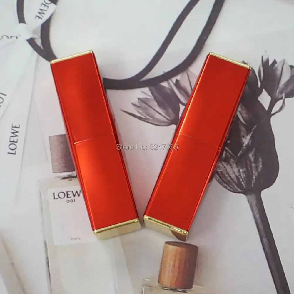 

12.1mm 10pcs30pcs50pcs High Class Empty Lipstick Tubes, DIY Magnetic Cosmetic Lip Balm Bottle, Red Elegant Lip Rouge Sub Package