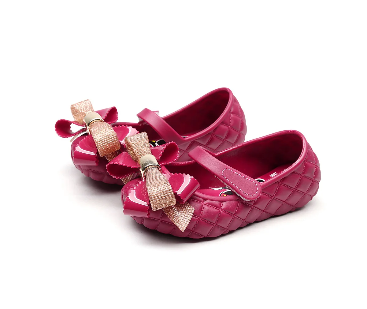 Mini Melissa/Новинка года; прозрачная обувь с бантом; обувь принцессы в клетку; пляжные прозрачные сандалии; детская обувь Melissa; 14-16,5 см - Цвет: Purple