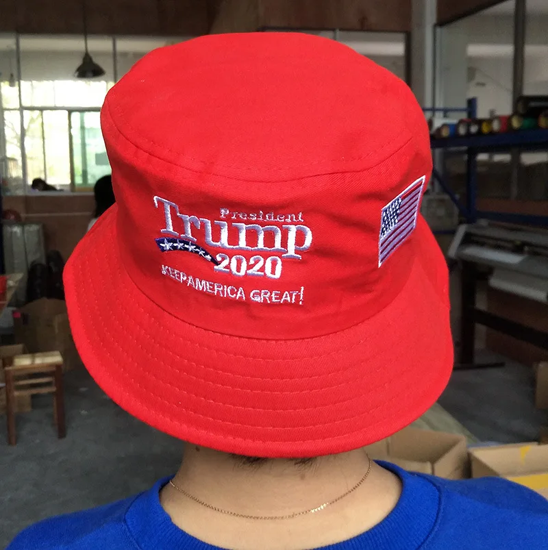 Trump 2020 Bucket Hat Summer Hats For Men Fisherman Women Hip Hop Cap American President Election Embroidery party hats | Дом и сад