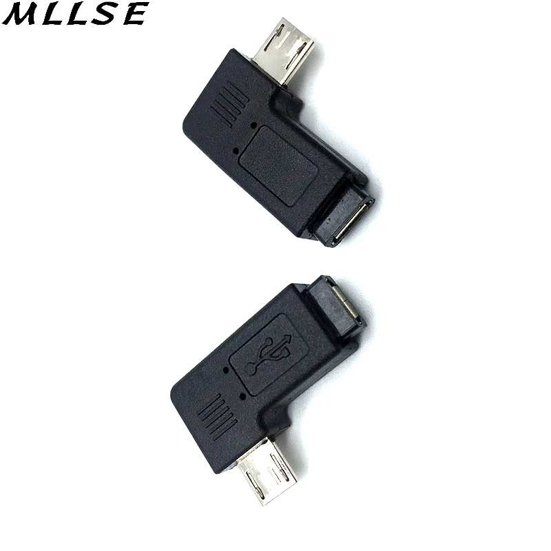 MLLSE 1 шт. 90 градусов правый/левый Угол Micro USB штекер f удлинитель адаптер для Android