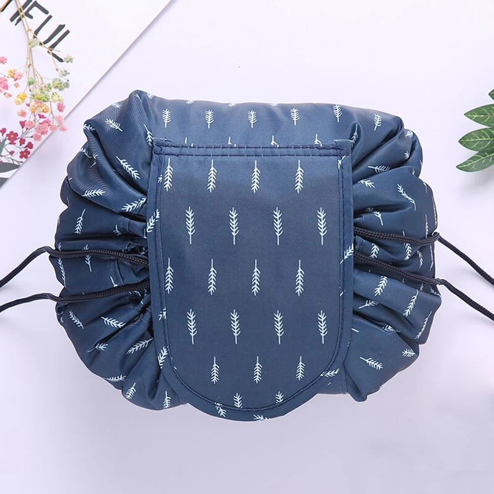 feather Печать косметический набор-палитра Drawstring макияж Чехол для женщин дорожный Макияж Организатор чехол для хранения туалетные принадлежности, мытье комплект - Цвет: feather