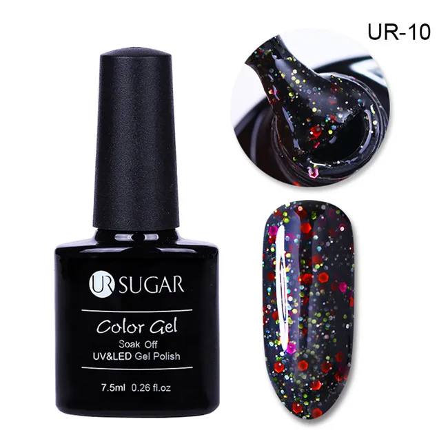 Diamond10 Ur Sugar 7,5 мл Радужный голографический Гель-лак для ногтей неоновый мерцающий сияющий блеск замачиваемый УФ-светодиодный лак - Цвет: Diamond10