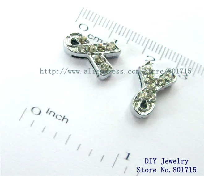Оптовая продажа 100 шт ленты 8 мм слайд Подвески цинковый сплав и Стразы DIY подходят