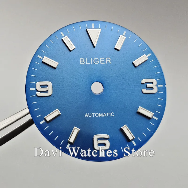 Blue dial B1 Светящийся 29 мм Bliger/стерильный циферблат для часов ETA 2836/2824 2813/3804 Miyota 82 серия механизм - Цвет: Blue dial B1