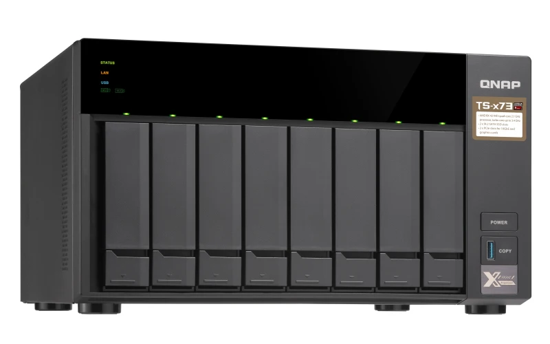QNAP TS-873 NAS Tower AMD встроенный R-Series SoC RX-421ND черный | Компьютеры и офис
