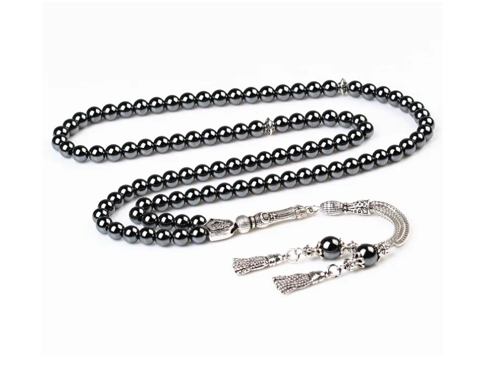 LOSHEREN натуральный гематит камень Tasbih мусульманские четки Tesbih ислам молитва бусы Мужские аксессуары Misbaha ислам ic браслеты