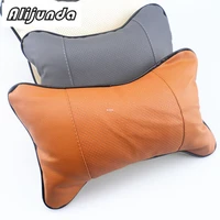 2pcs artificial leather neck headrest breathable car pillow for toyota camry corolla rav4 yaris highlanderland cruiserprado