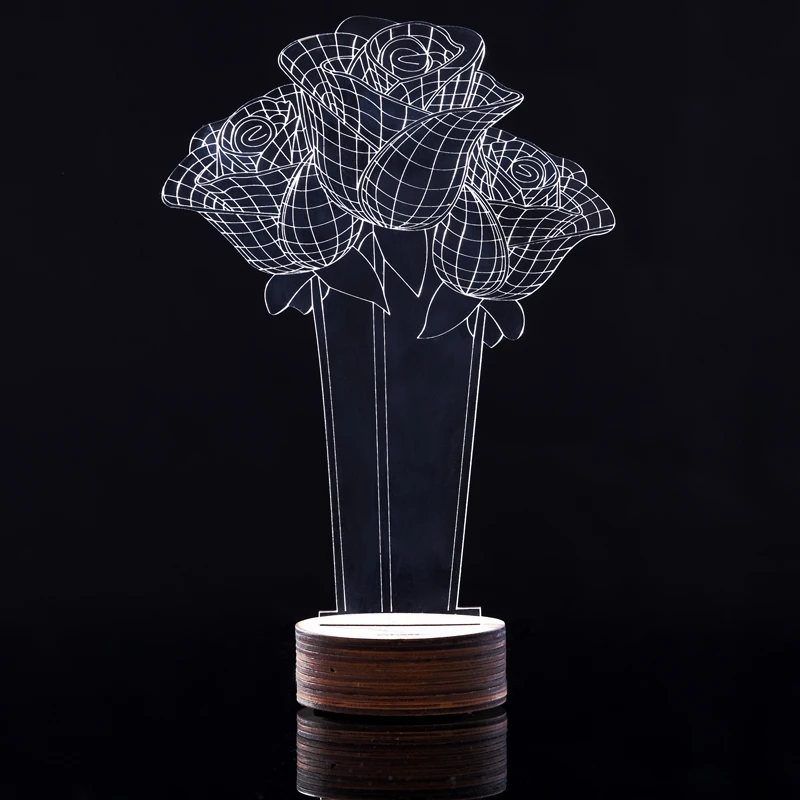 ПРИВЕЛО стол night light 3D настольная лампа USB данных Акриловые спальня деревянное