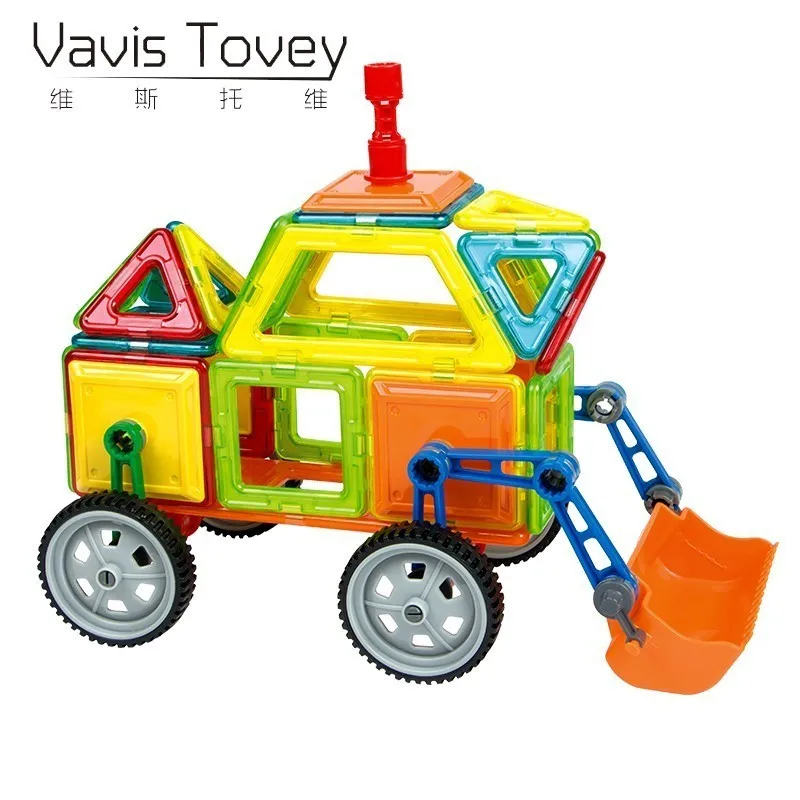 Vavis тови 3D 168/96 шт средних размеров Магнитный конструктор Модель автомобиля DIY