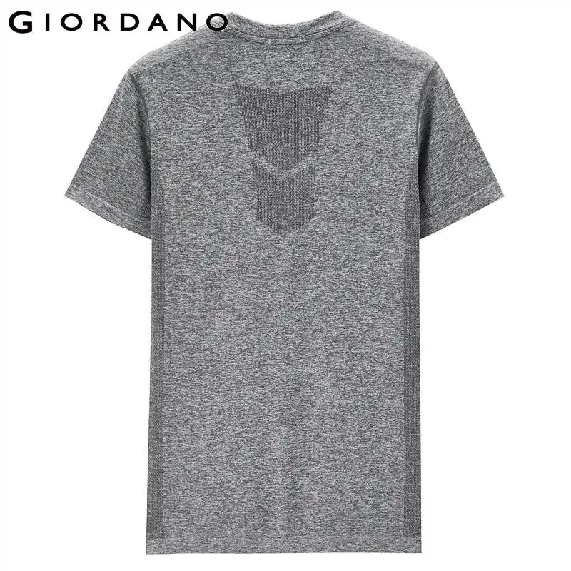 Футболка Giordano Мужская бесшовная с коротким рукавом и круглым вырезом|Мужские