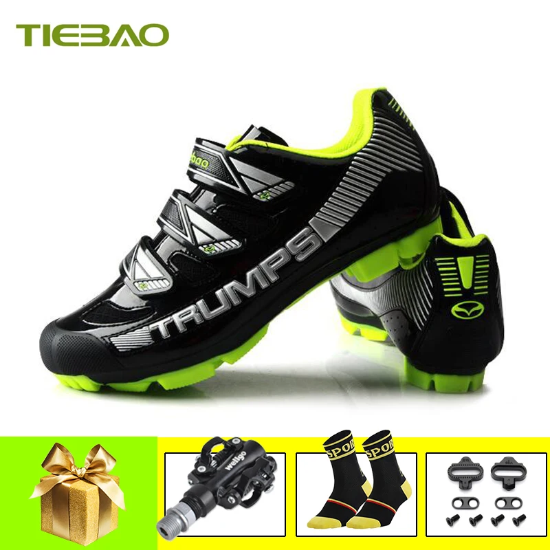 Tiebao обувь для велоспорта SPD педали Мужская горного велосипеда Zapatillas Ciclismo Mtb
