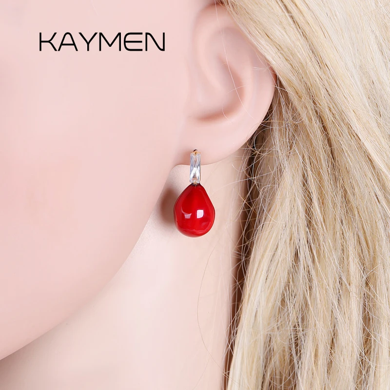 KAYMEN новые модные женские туфли с искусственным жемчугом серьги золотые Цвет