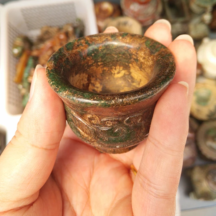 Коллекция старых винных стаканов с нефритом|craft|craft collectioncraft cup |