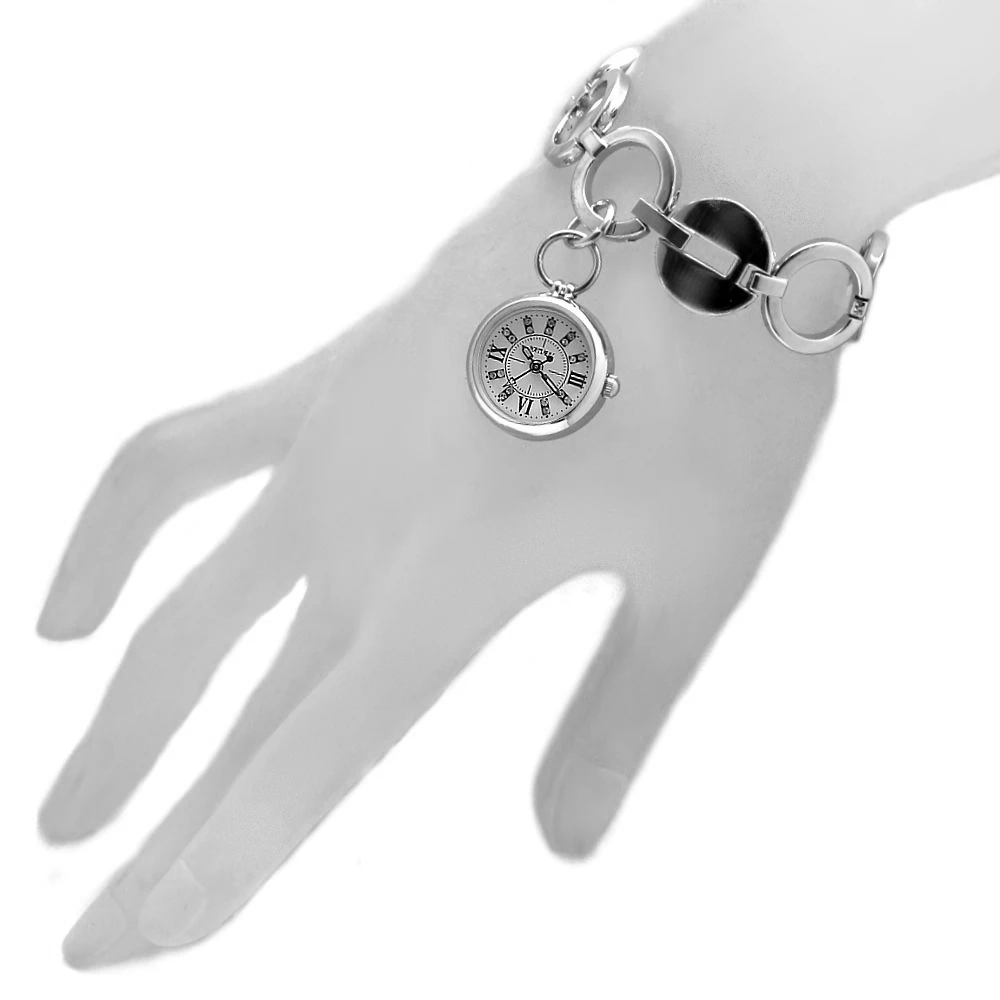 Часы женские с серебряной подвеской со стразами|watch watch|watch woman bracelet watcheswatches watch |
