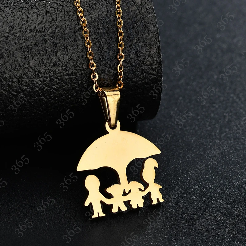 Высокое качество ожерелье из нержавеющей стали для папы мамы мальчика и девочки