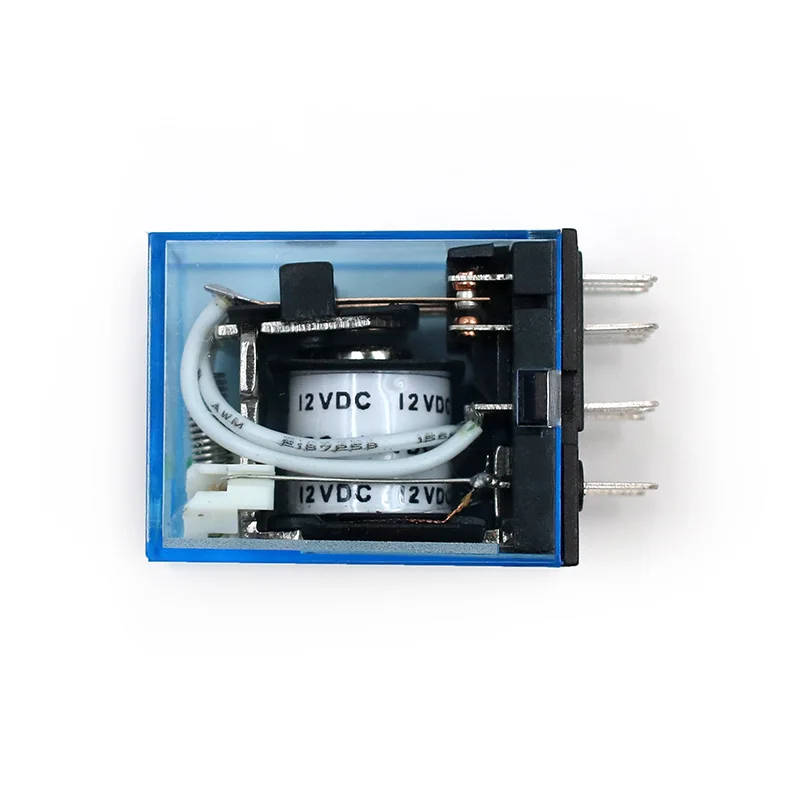 1 шт. MY4NJ электронное Микро Мини электромагнитное реле 5А 14PIN катушка 4DPDT DC12V 24V AC110V 220V зеленый светодиодный индикатор реле - Габаритные размеры: DC 12V