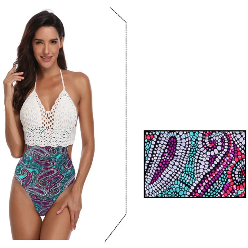 2019 новый сексуальный купальник с вырезами Женские высокой талией цельный