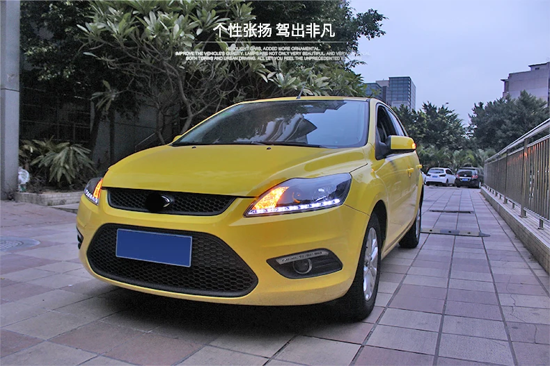 Автомобильные аксессуары 2009-2013 для Ford Focus 2 головной светильник MK2 год светодиодные фары DRL двойной луч линзы ксеноновый передний светильник