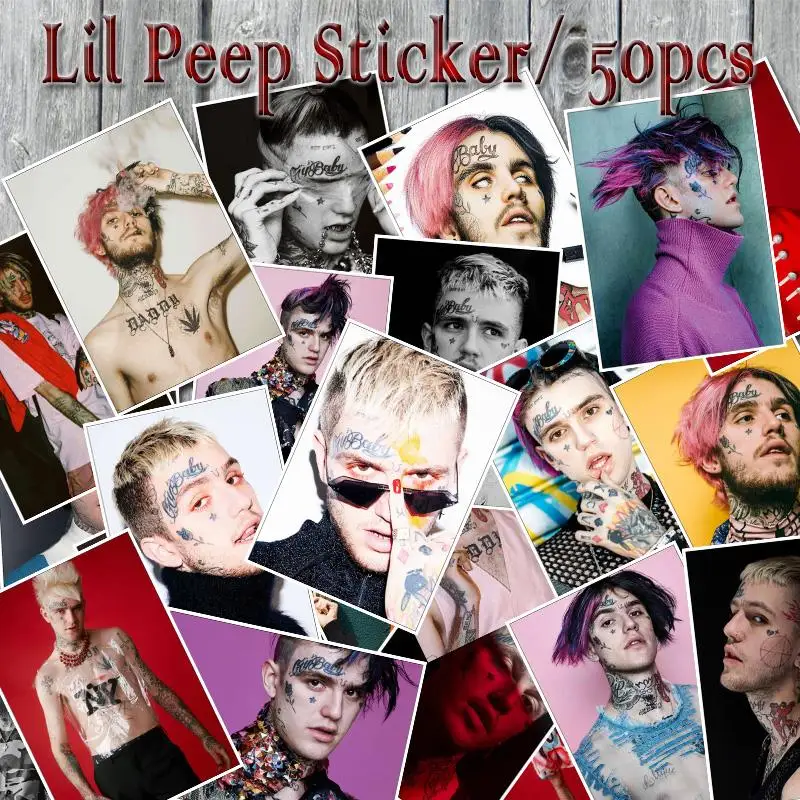 25 шт./лот граффити рок музыка наклейка певец Lil Peep для ноутбука багаж скейтборд