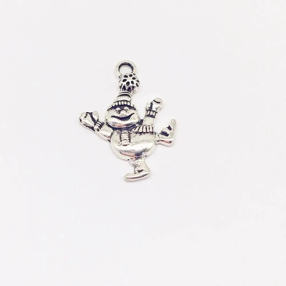 

Christmas 10pcs christmas snowman charms metal snowman Pendants fit DIY Handmade necklace earring bracelet charms Jewelry Making