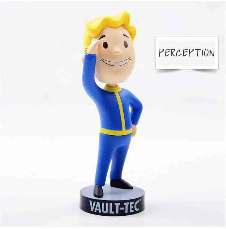 Perception opp bag 13 см Gaming Heads Fallout 4 vavle Boy TOY Bobbleheads Серия 1 фигурка животного Коллекционная модель игрушки brinquedos куклы - Цвет: Perception opp bag