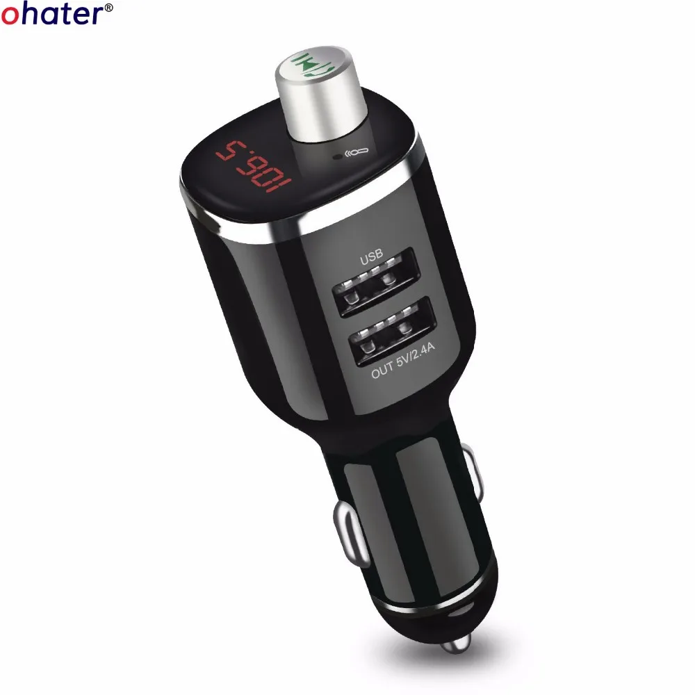 Fm передатчик Aux модулятор Bluetooth Handsfree Car Kit Audio MP3 плеер с 2.4A зарядкой Dual USB