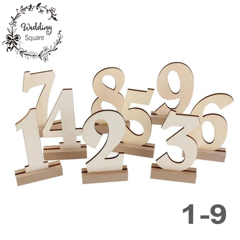 

Party table number Wedding cards Wooden table numbers stand Number:1-9 / 10-20