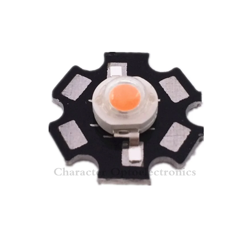 50 шт./лот 3 Вт полный спектр led grow chip с PCB star lights широкий 400nm 840nm диод для комнатных