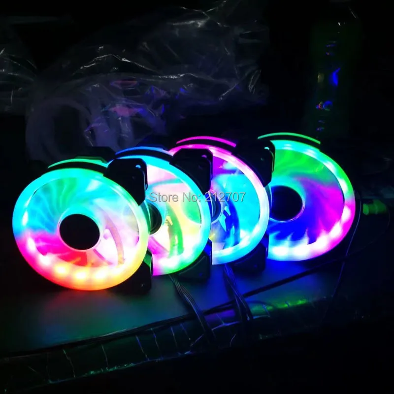 10 шт Gdstime цветной светодиодный радиатор для компьютера 12V PC Case 120 мм Охлаждающие
