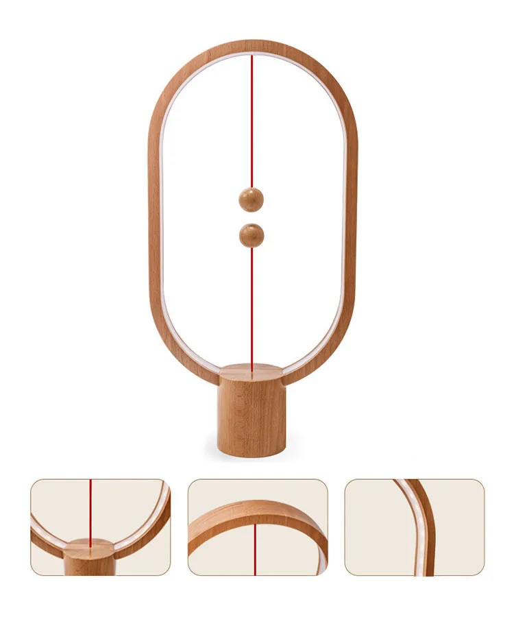 Креативный Heng Balance Lamp светодиодный Ночной светильник с питанием от USB Интеллектуальный Магнитный полувоздушный настольный ночник Новинка светильник подарок для дома