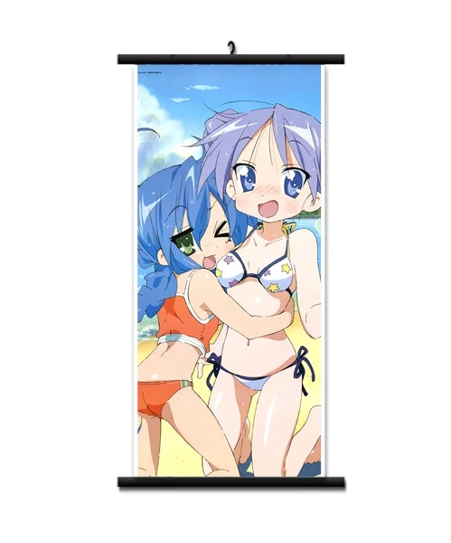 Японское аниме Lucky Star Izumi Konata & Hiiragi Kagami Takara Miyuki домашний декор настенные прокрутки