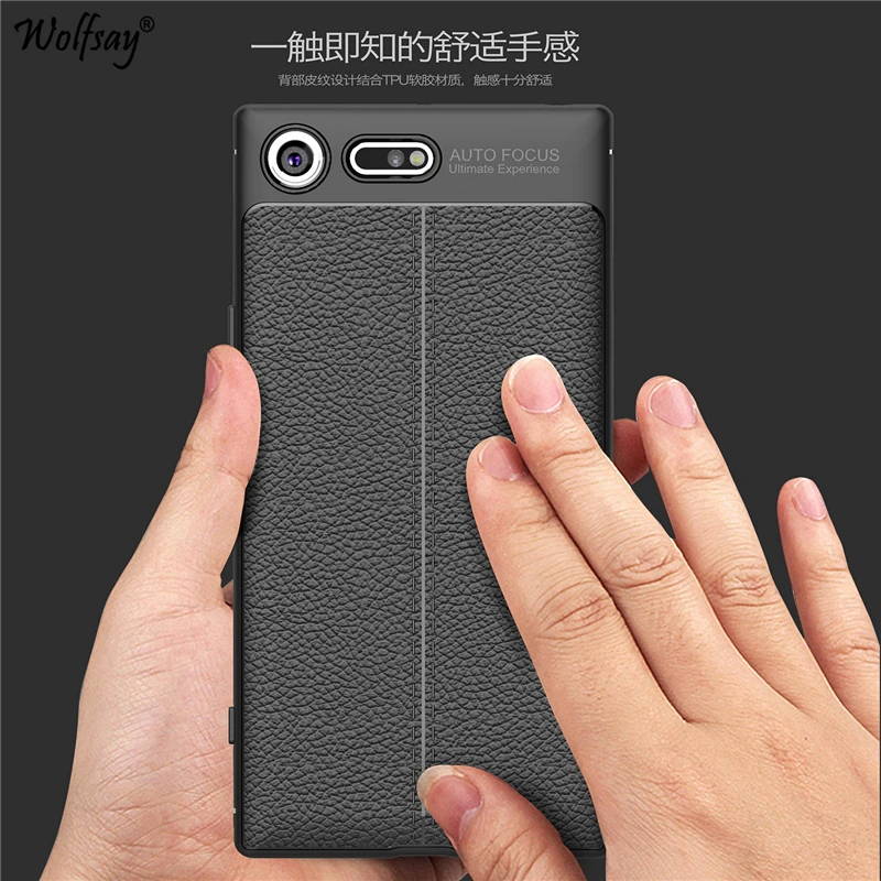Wolfsay sFor Cover Sony Xperia XZ Premium Case Lmitation Leather TPU For | Мобильные телефоны и аксессуары