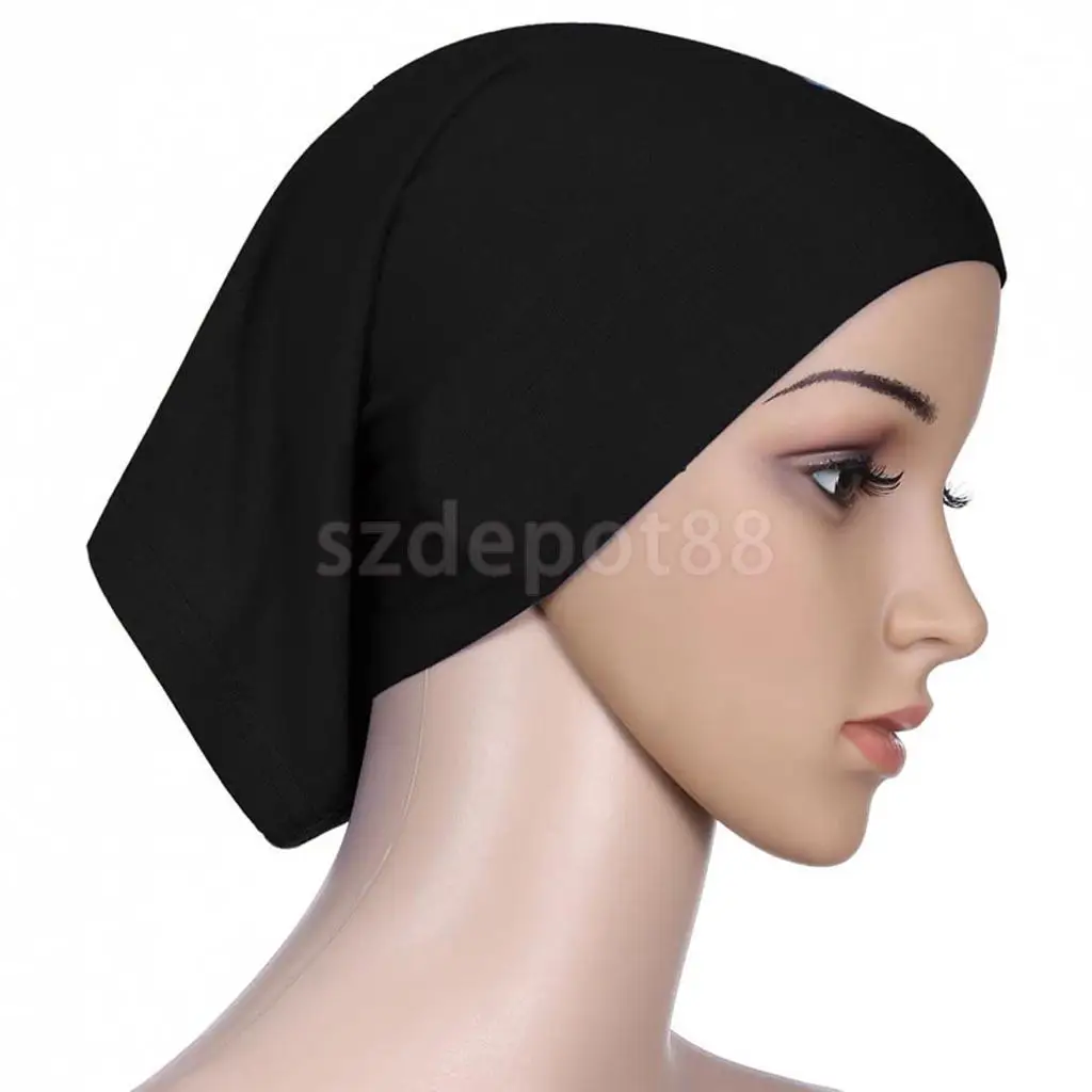 

Islamic Muslim Headscarf Inner Hijab Cap Underscarf Hijab Scarf Black