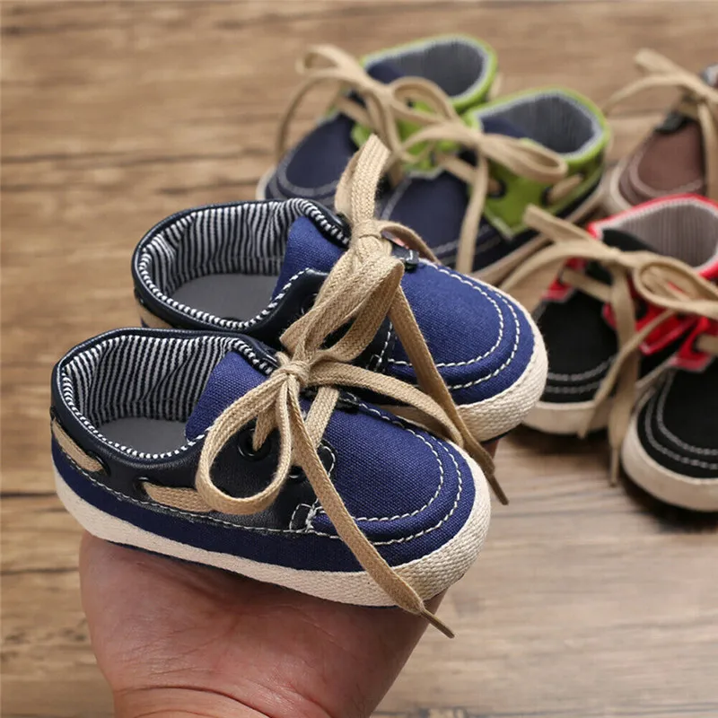 Boys Girls Child Sports Sneaker Casual Canvas Shoes Baby Toddler Kid Fashion Patchwork Lace-up Soft Sole Crib 0-18 Months | Детская