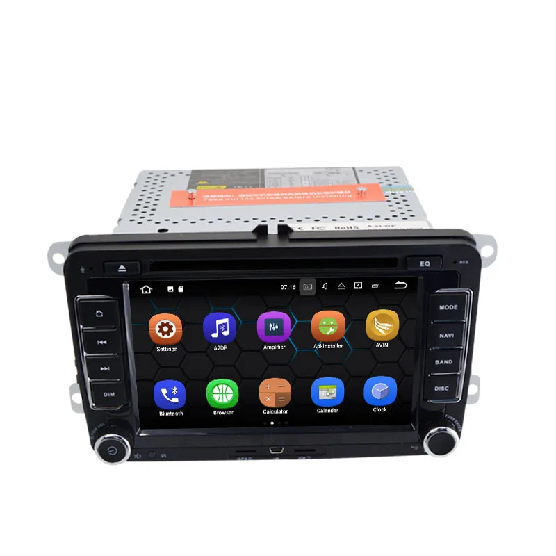 Автомобильный DVD плеер 7 дюймов Android 9 0 2 Гб ОЗУ 32 ПЗУ для Volkswagen Polo Tiguan Skoda Amarok VW Fabia