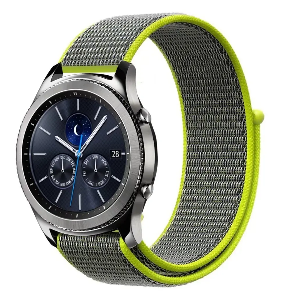22 мм часы ремешок для samsung gear S3 классический/frontier ремень спортивные петли тканые