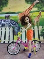hognsign cute small bike for house mini furniture fittings bicycle fashion girls plastic accessories play suit party fun 2021