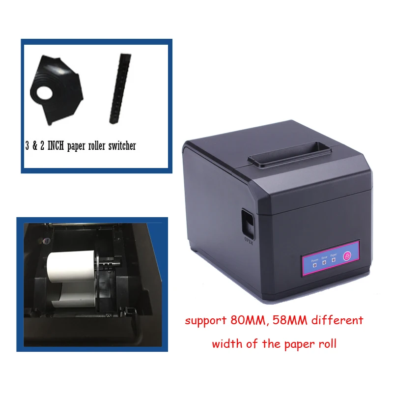 Auto cutter 80mm pos printer Ethernet Thermal receipt support 58 & paper multi functional high speed HS E81USL|printer adf|printer wholesalersprinter