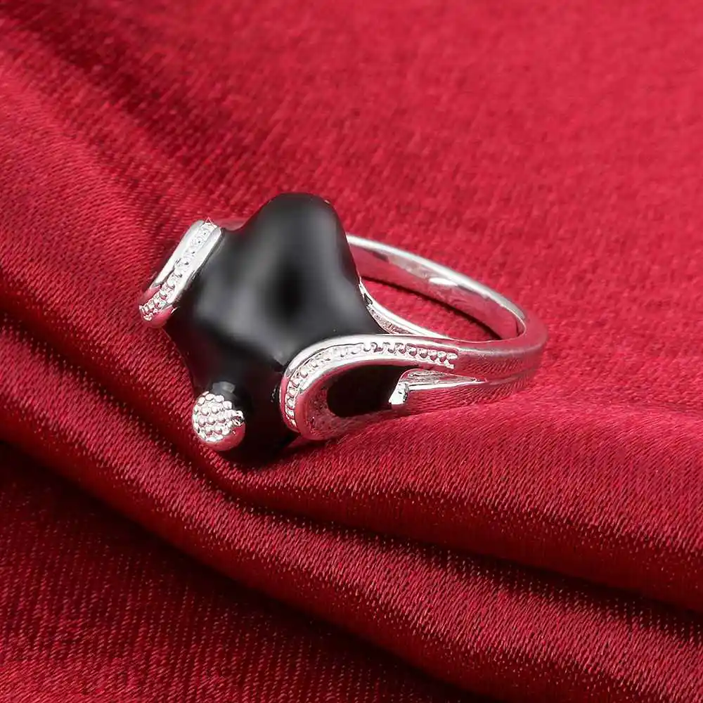 hot sell Gorgeous silver-plated ring Quadrilateral inlay crystal anillos to.us bear wedding decoration | Украшения и аксессуары