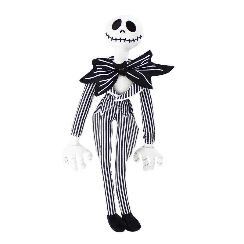 50cm The Nightmare Before Christmas Jack Skellington Sally Black Skeleton Skull Plush Toy stuffed doll Halloween Gift