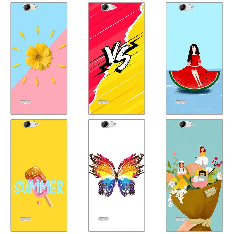 Cute Cartoon Soft Silicone Case For Coque ZTE Blade L2 Flower Colorful Printing Back Cover Capa | Мобильные телефоны и