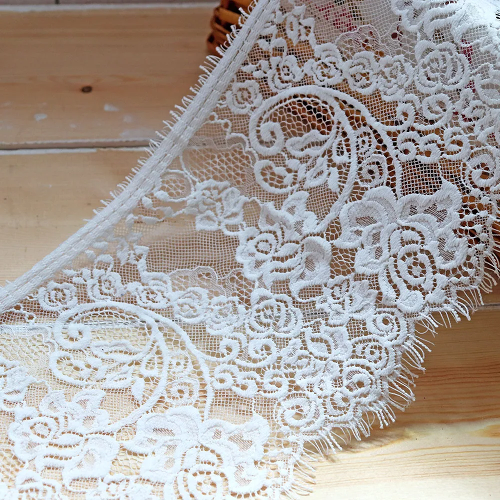 3 м/лот 16 см Ширина кружевной текстильные оборки DIY Декоративные Мягкие черный