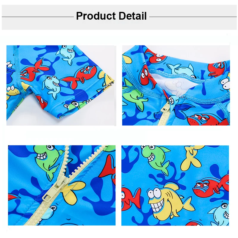 Sbart/купальный костюм с короткими рукавами для мальчиков и девочек цельный